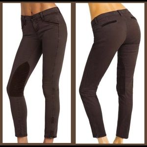 J Brand 28 Pants Shark Skin Gray Equestrian Jodhpur Pockets Zip Ankles